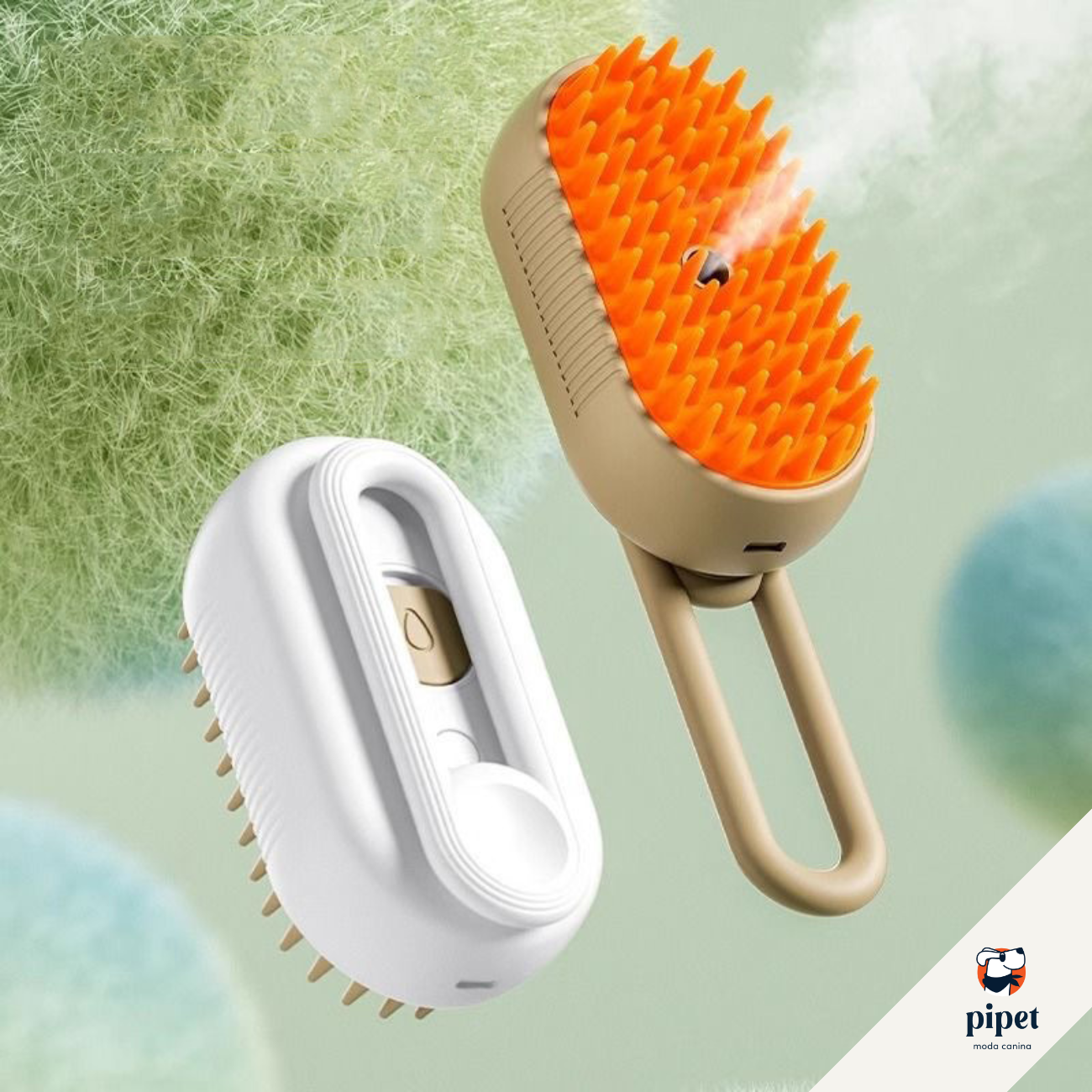 Escova Vapor Limpa Pêlos - Branco