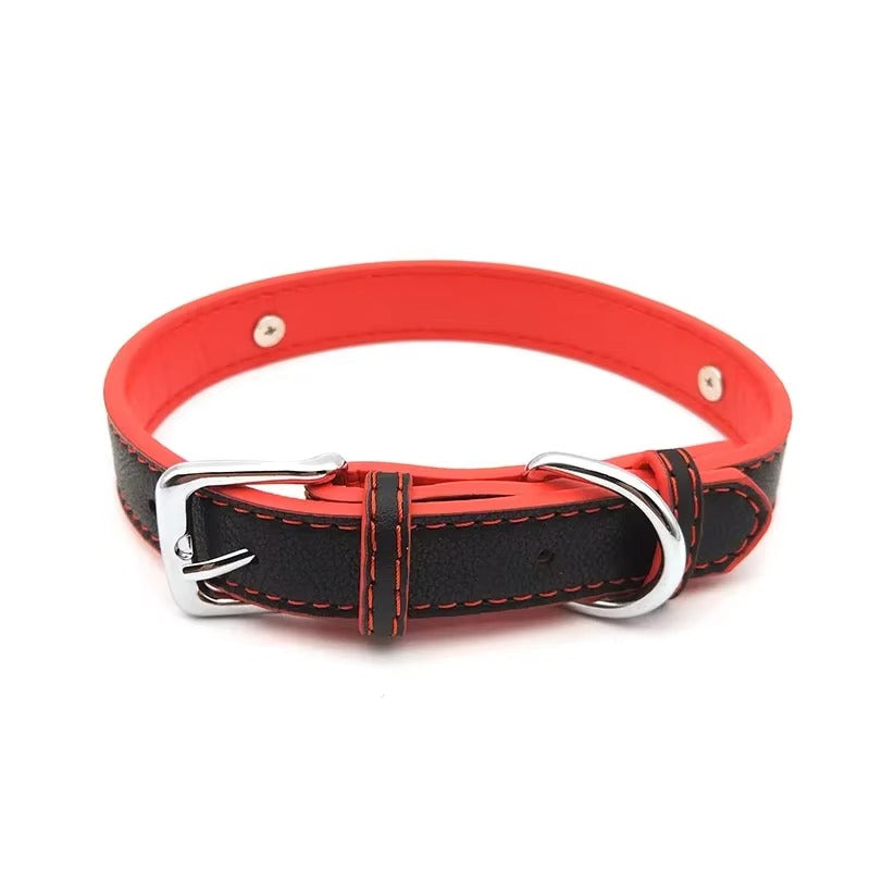Coleira Personalizada Preto c/ Vermelho