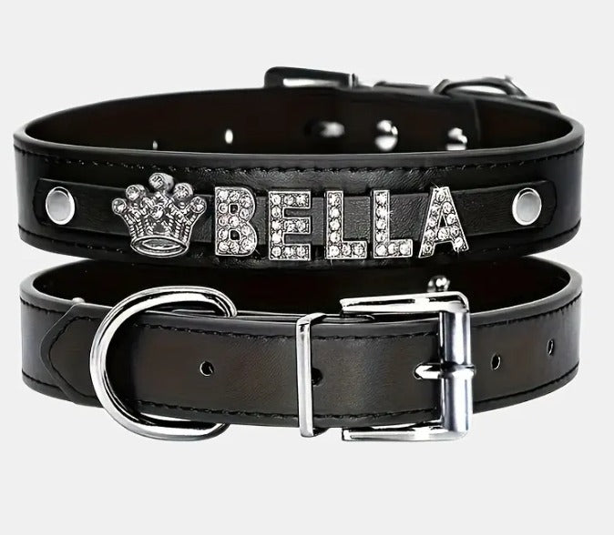 Coleira personalizada Pipet - Preto