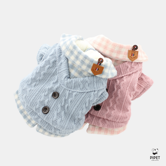 Camisa Tricot - Rosa e Azul