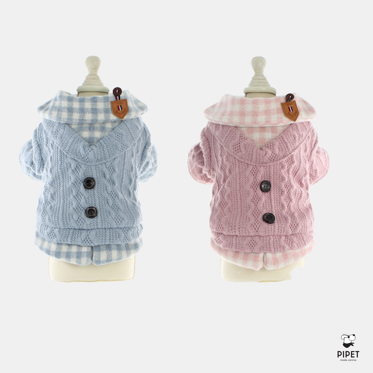 Camisa Tricot - Rosa e Azul