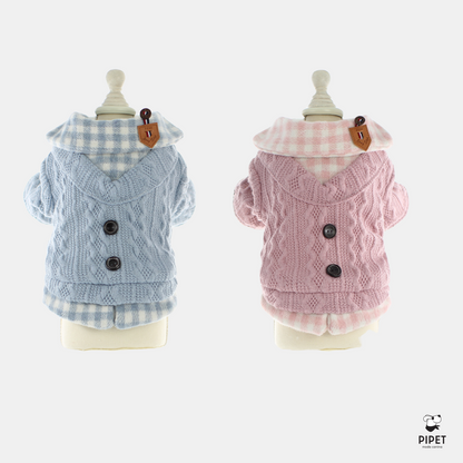 Camisa Tricot - Rosa e Azul