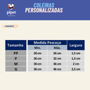 Coleira Personalizada Pipet - Turquesa