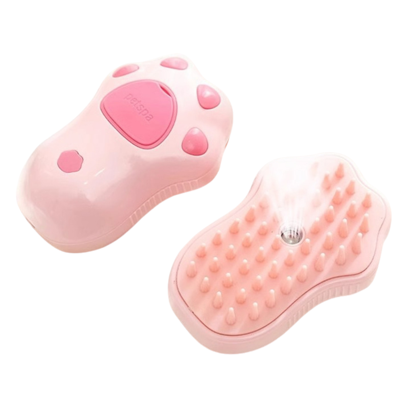 Escova Vapor Limpa Pêlos - Rosa/ Patinha