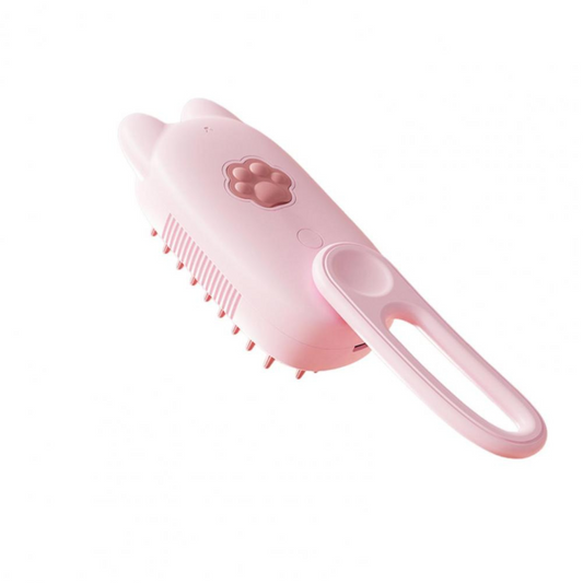 Escova Vapor Limpa Pêlos - Rosa/ Gatinho