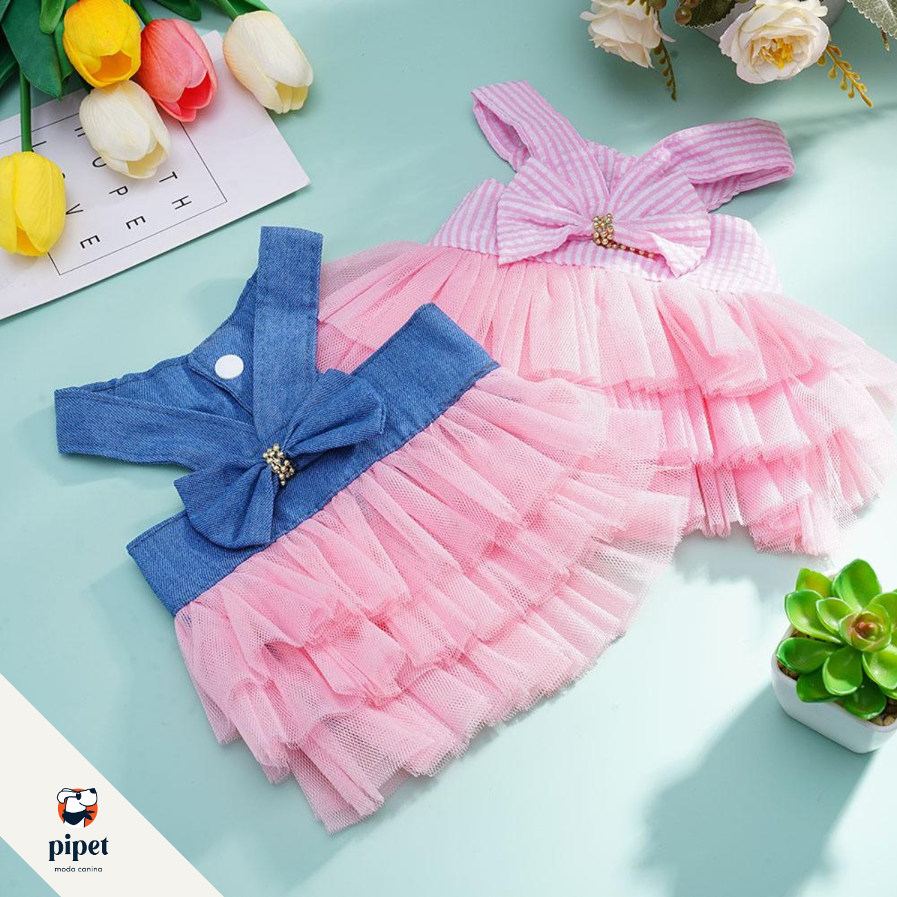Vestido Laço - Jeans