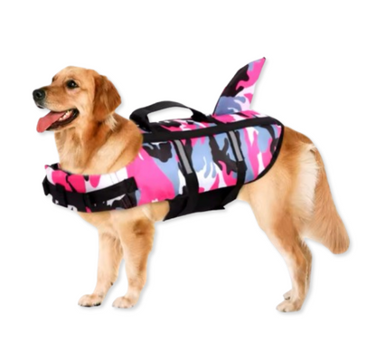 Colete Salva-Vidas para Cachorros - Formato de Tubarão