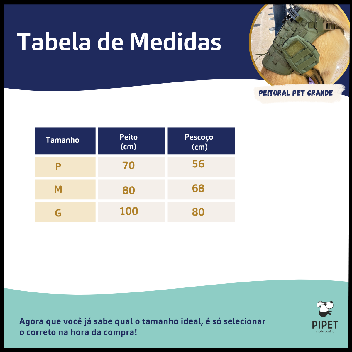 Peitoral Pet Grande - Cinza