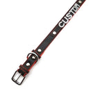 Coleira Personalizada Preto c/ Vermelho