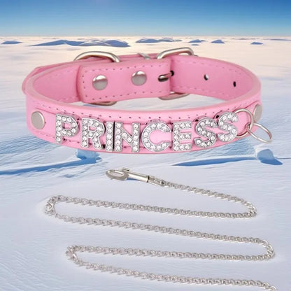 Coleira Personalizada Pipet - Rosa