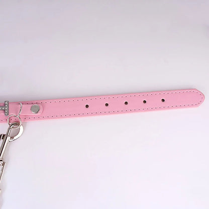 Coleira Personalizada Pipet - Rosa