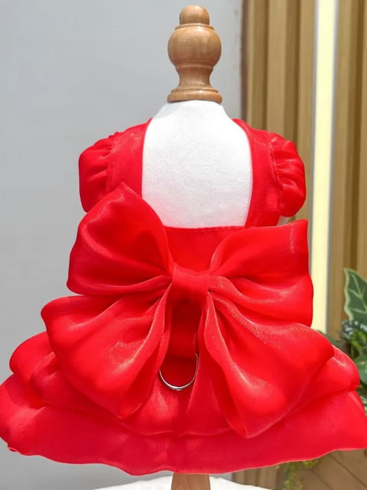 Vestido Cetim - Vermelho