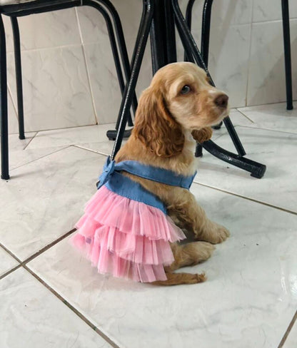 Vestido Laço - Jeans
