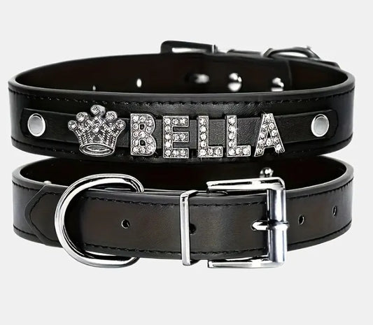 Coleira personalizada Pipet - Preto