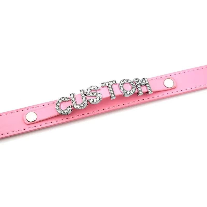 Coleira Personalizada Pipet - Rosa